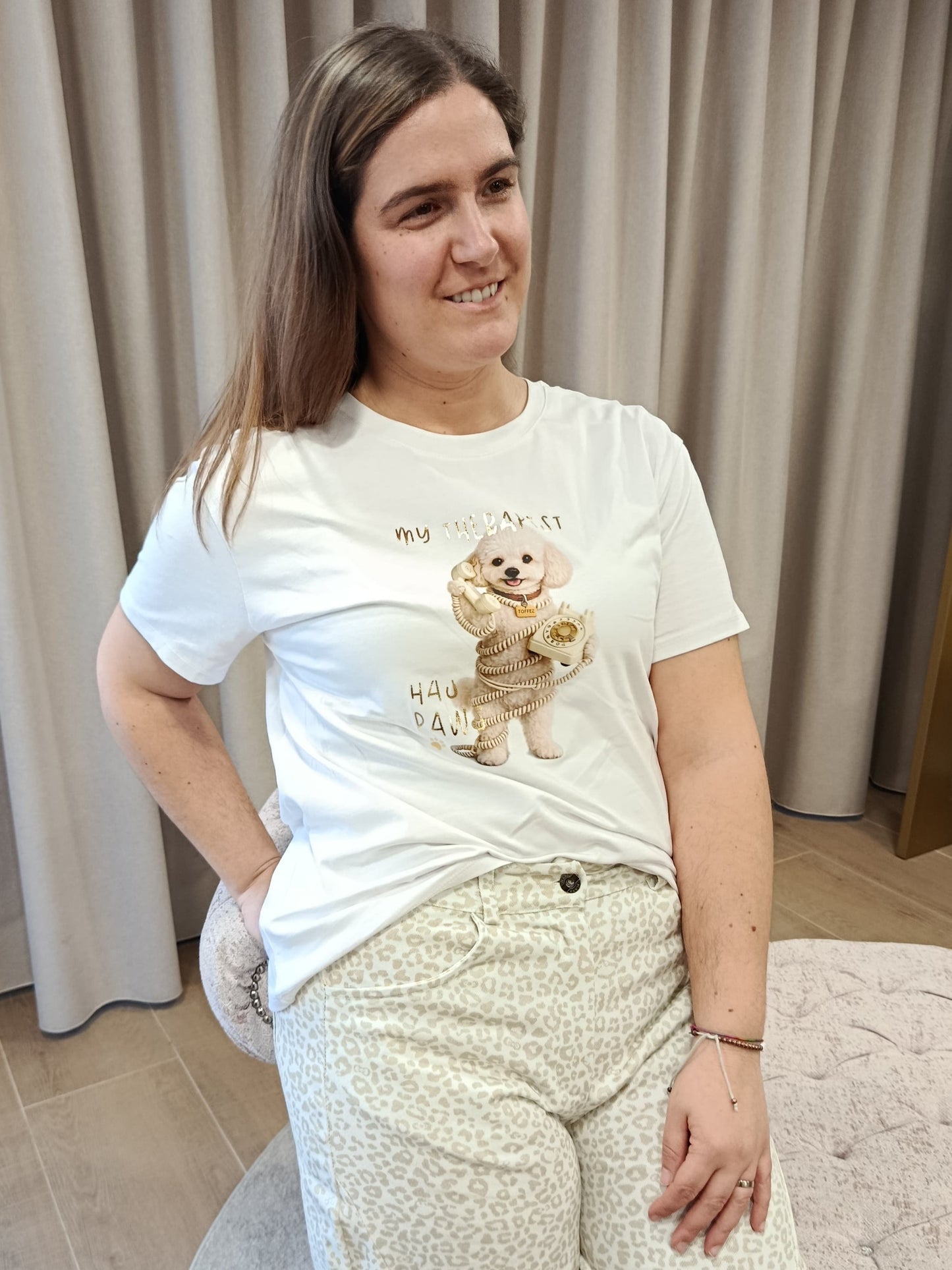 T-SHIRT ESTAMPADA CÃO