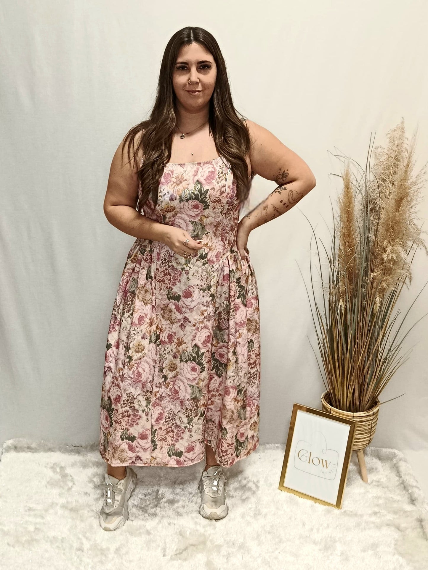 VESTIDO MIDI FLORAL