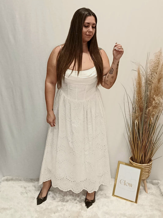 VESTIDO MAXI BORDADO INGLÊS