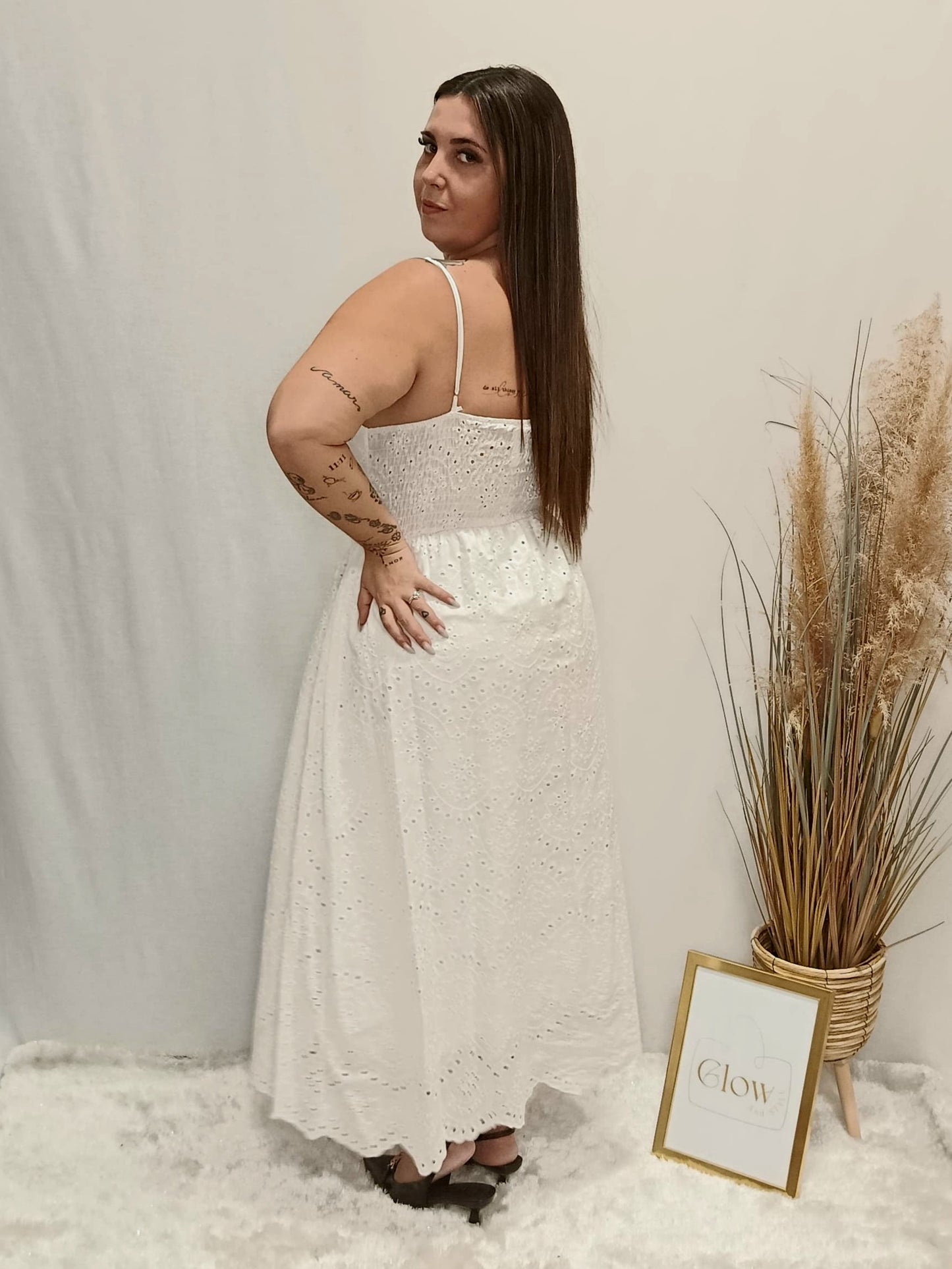 VESTIDO MAXI BORDADO INGLÊS