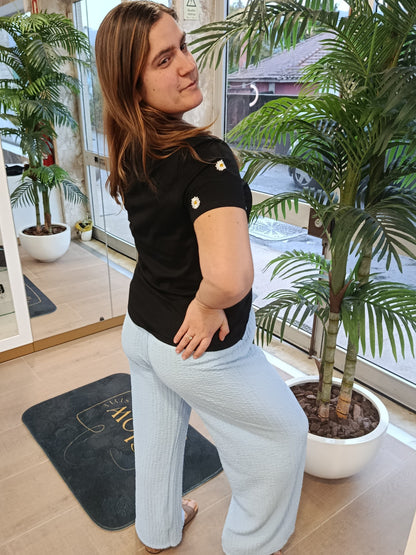 CALÇA TEXTURIZADA