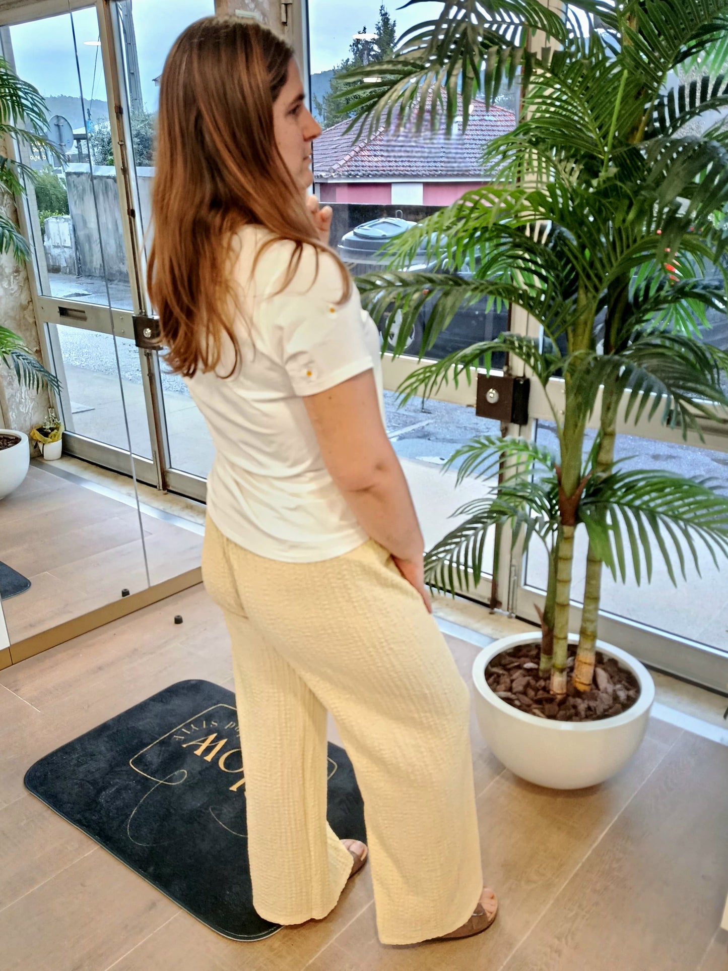 CALÇA TEXTURIZADA