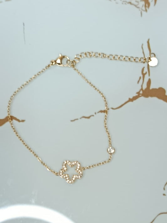 PULSEIRA TREVO C/ZIRCÓNIAS