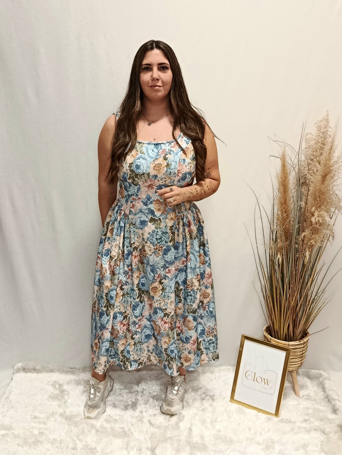 VESTIDO MIDI FLORAL