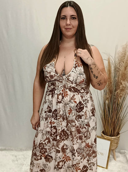 VESTIDO LINHO FLORAL