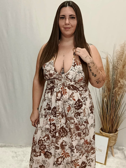VESTIDO LINHO FLORAL