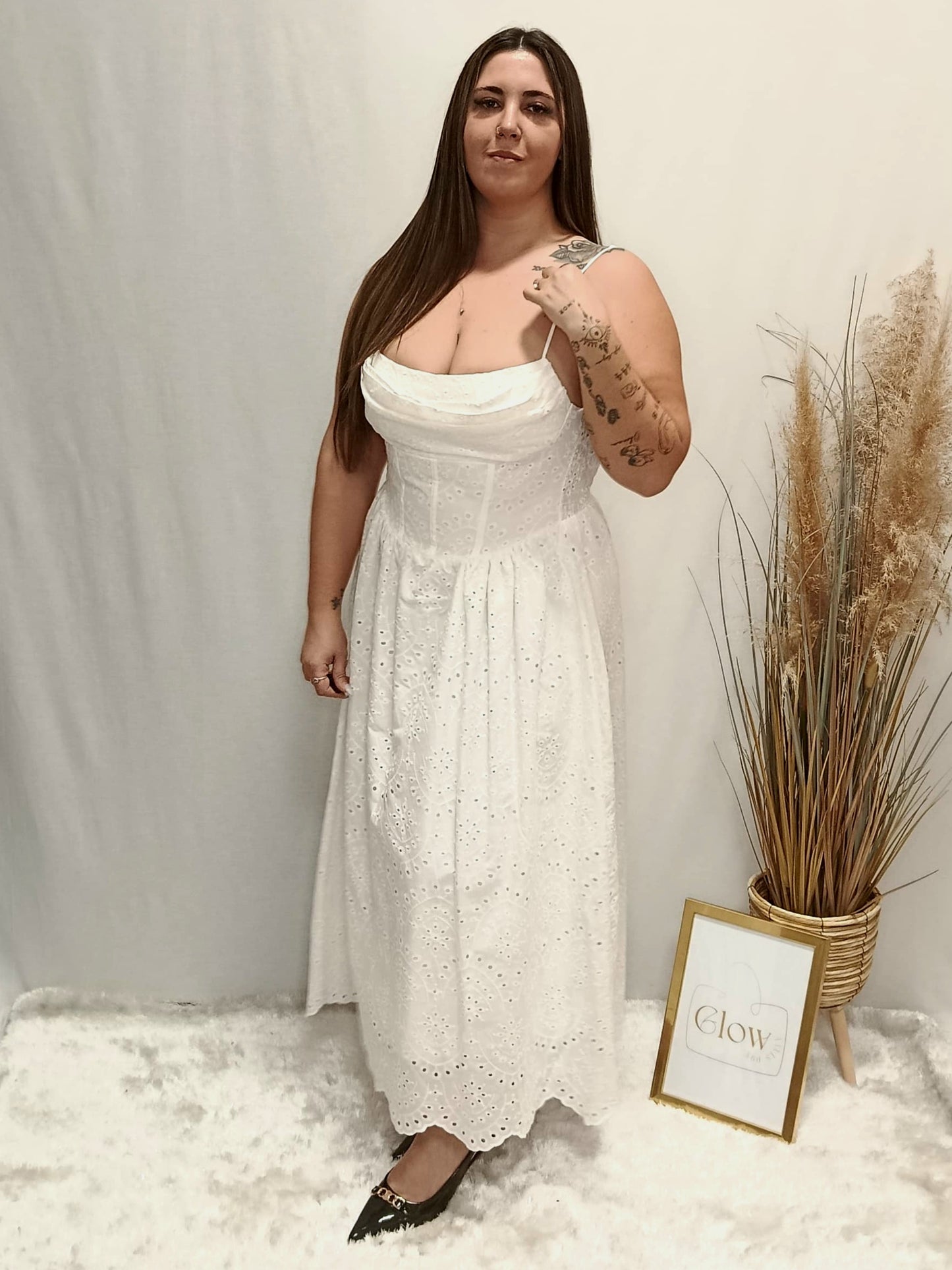 VESTIDO MAXI BORDADO INGLÊS
