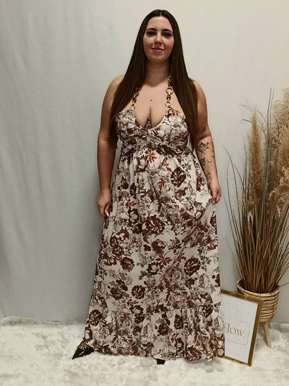 VESTIDO LINHO FLORAL